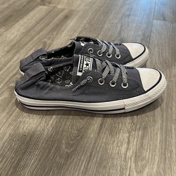 sparkly grey low top converse - Picture 7 of 8